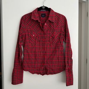 Tommy Jeans/Tommy Girl red plaid top